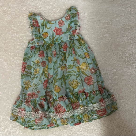 Rachel Zoe Floral Kids Dress in Blue and Red - Picture 1 of 3